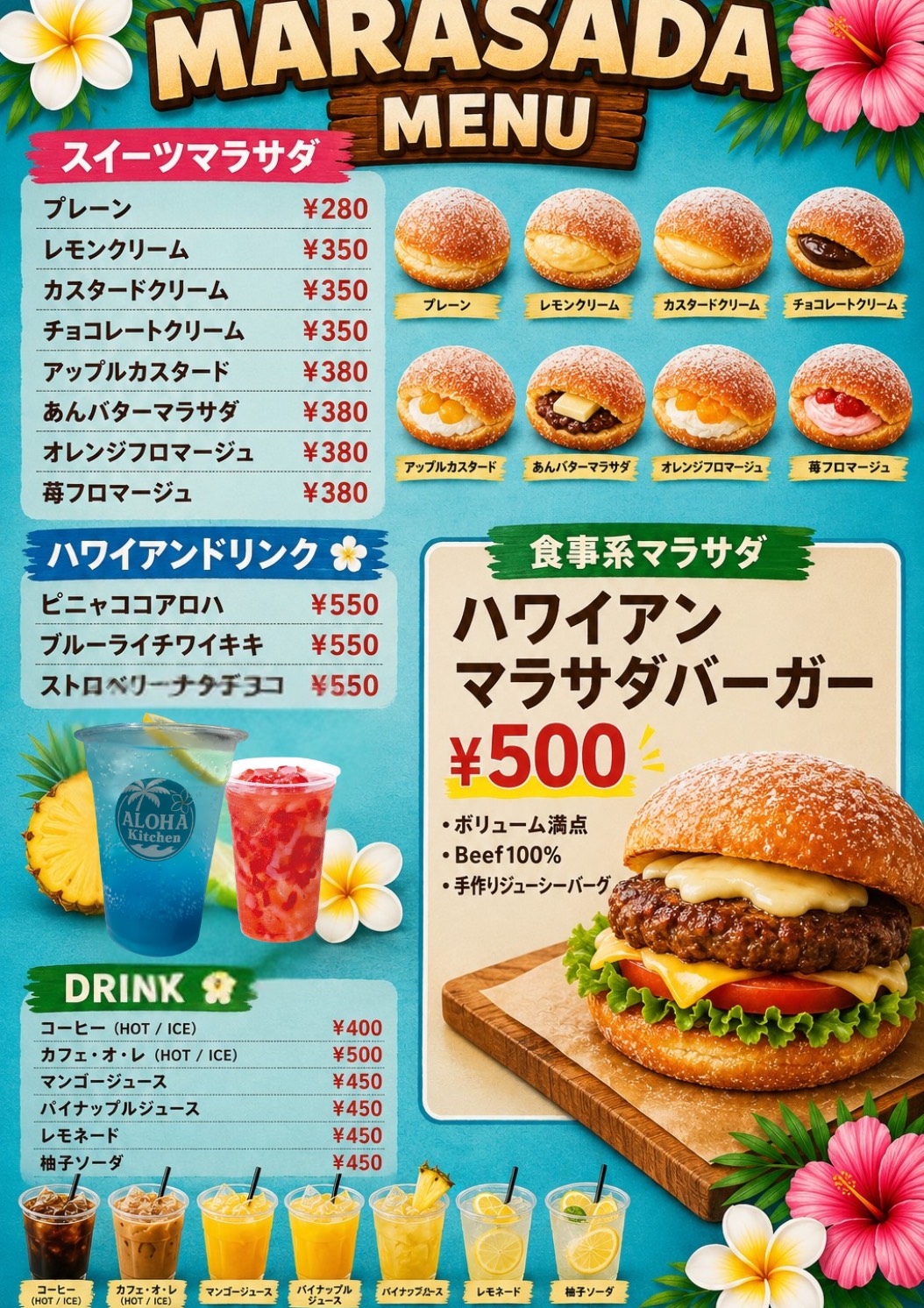 ALOHA Kitchen メニュー表 ②